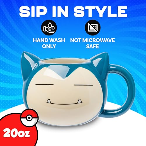 Taza Cerámica 3D Silver Buffalo Snorlax Azul 20 Onzas
