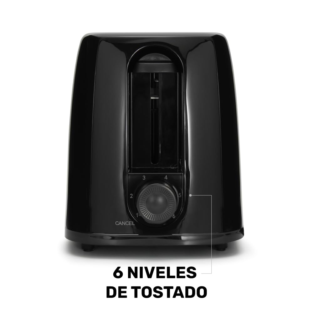 TAURUS LUCERNA | Tostador para Pan | 2 Rebanadas | 6 Niveles de Tostado | Paro automático | Paredes de tacto frío | Amplias aberturas