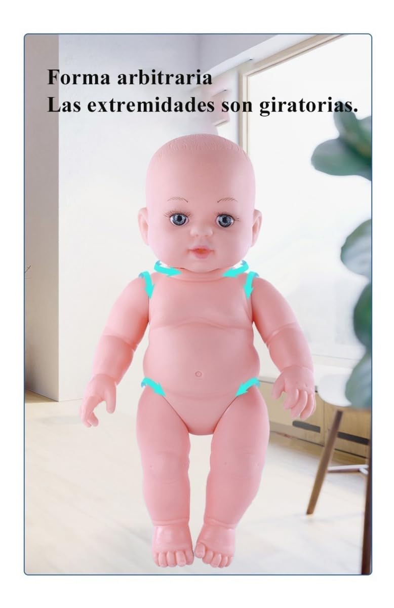 Muñeca Reborn Doll de Silicona Abrigo de Felpa para Baño