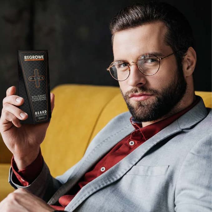 Bálsamo de Crecimiento de Barba Regrowe Fortificado Plus 5% para Hombre con Queratina y Aloe Vera