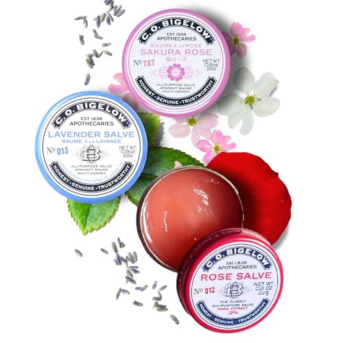 C.O. Bigelow - Bálsamo labial multiusos para mujeres u hombres, lata de 8 onzas, paquete de 3