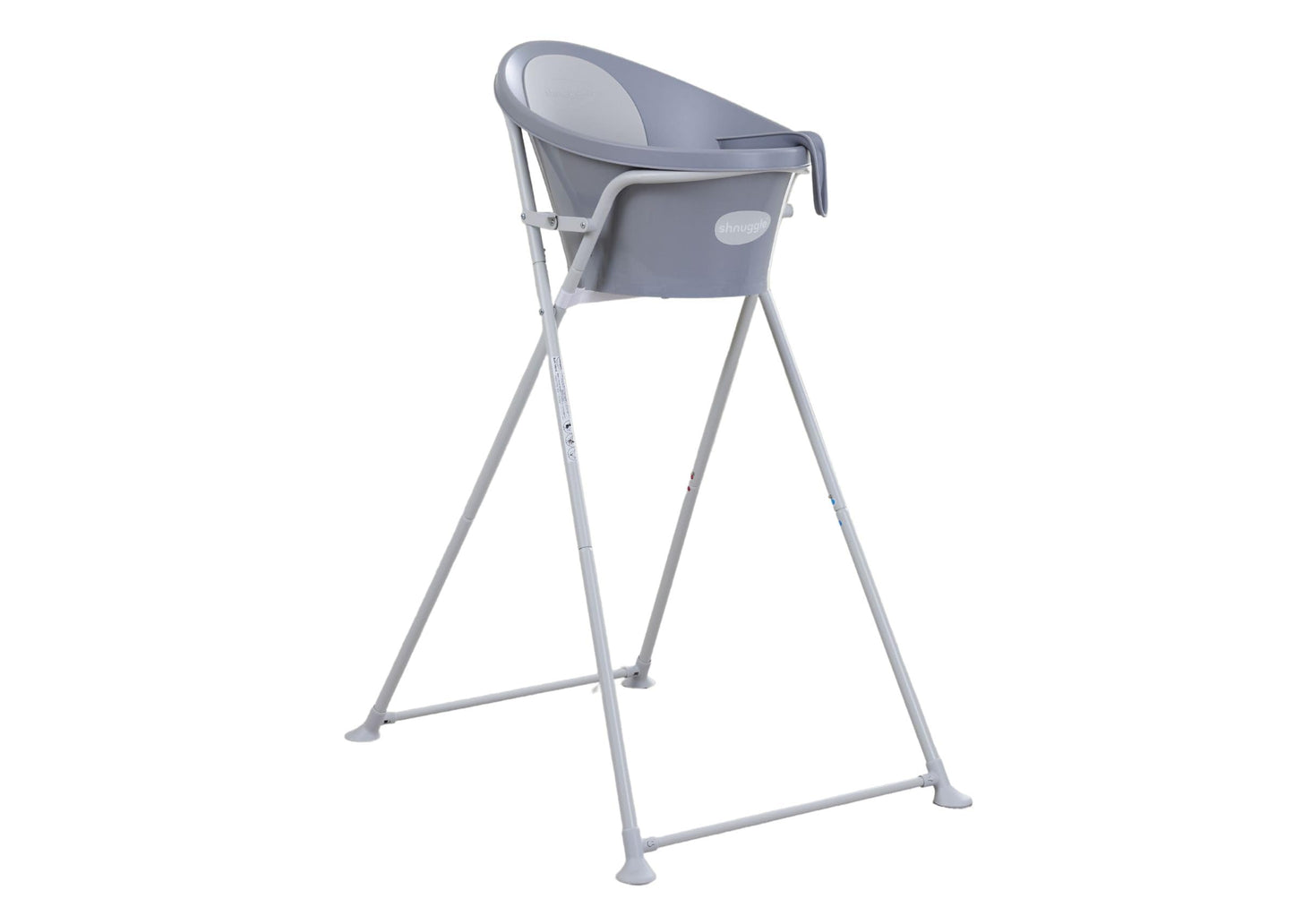Combo Tina + Base 0 A 12 Meses para Bebé Tina para bebé de 0 a 12 meses + Soporte de Tina Varios Colores con Tapón (Gris)