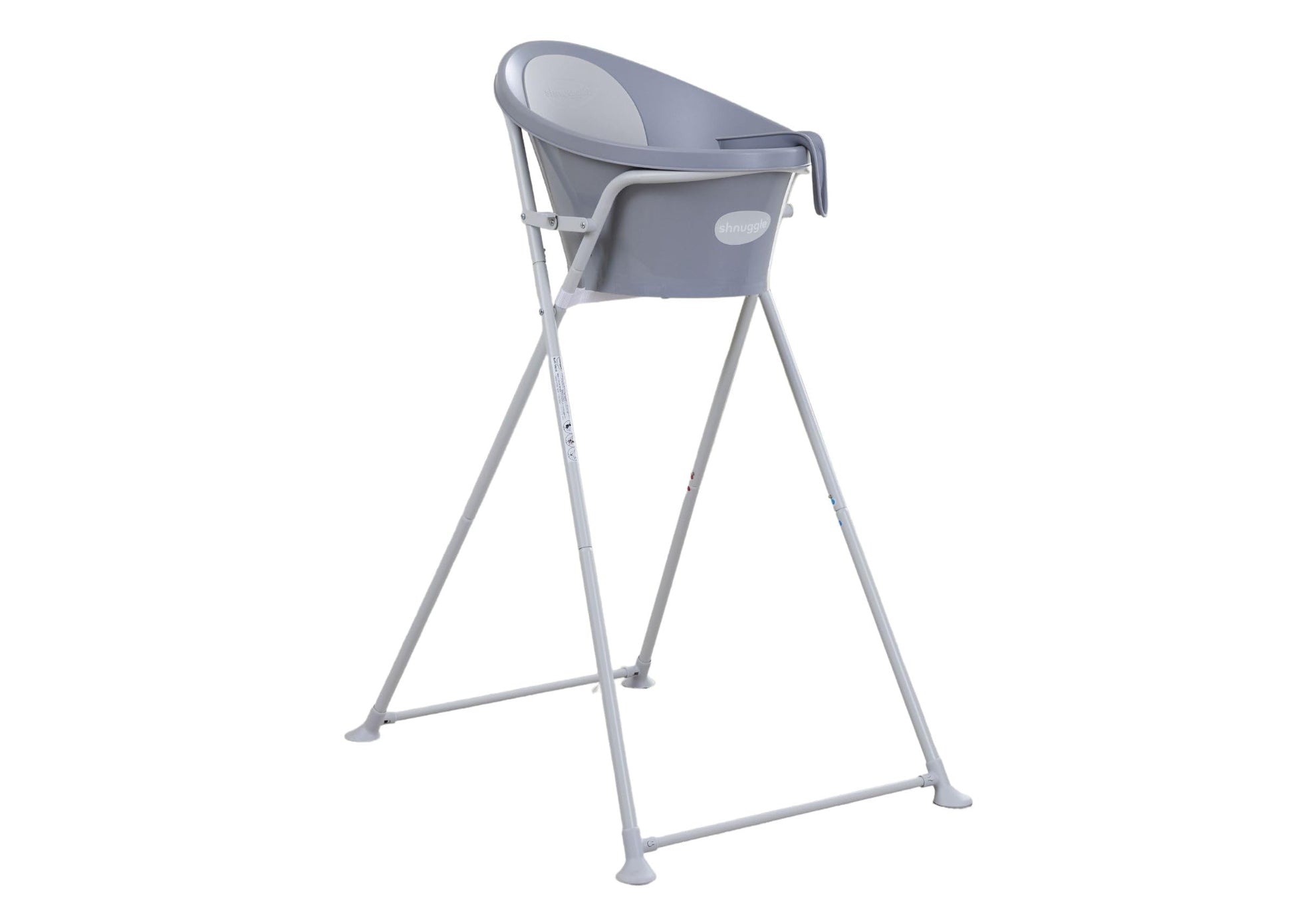 Combo Tina + Base 0 A 12 Meses para Bebé Tina para bebé de 0 a 12 meses + Soporte de Tina Varios Colores con Tapón (Gris)