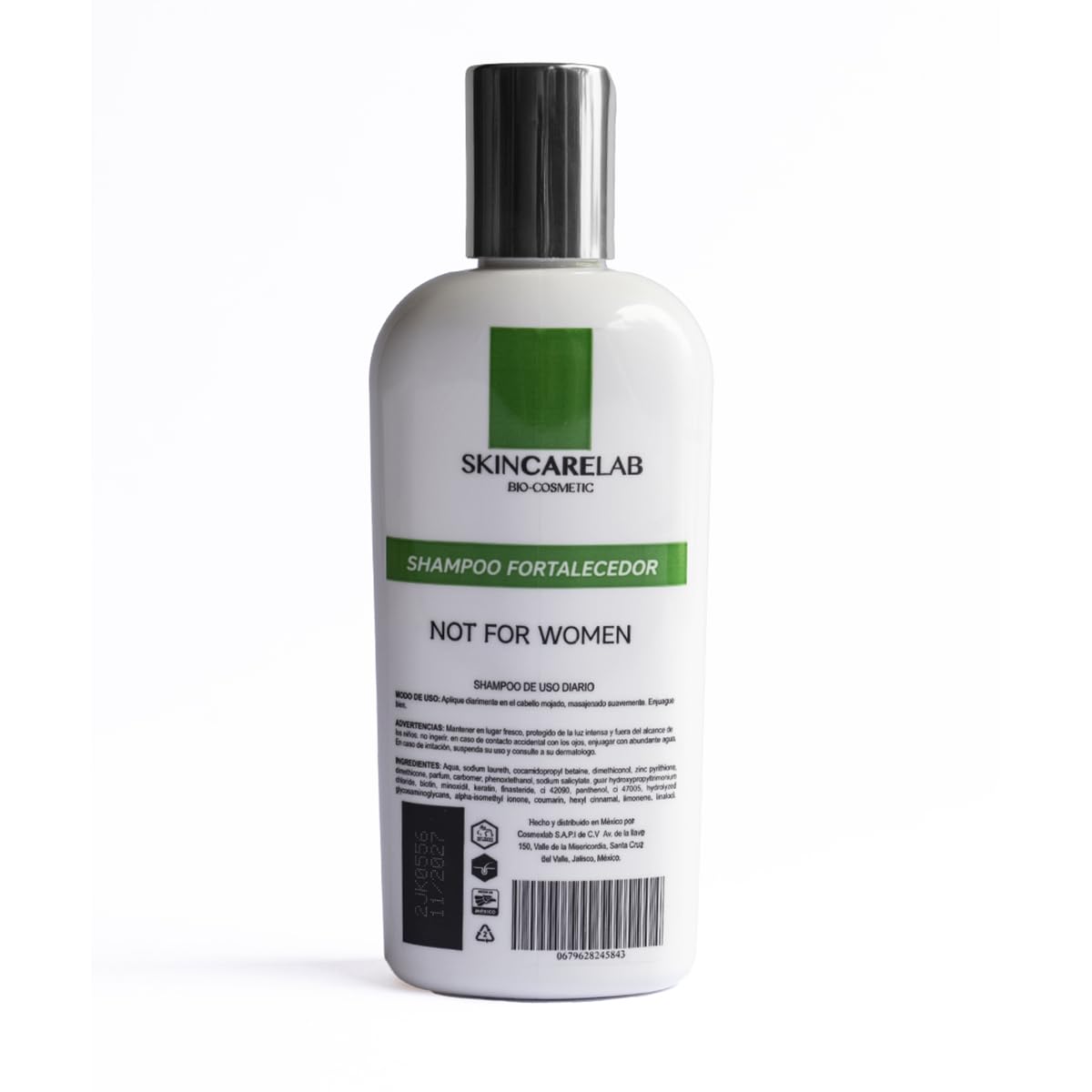 Shampoo Anticaida AntiAlopecia al 2% con DTH Blocker 0.1% + Keratina Sin Parabenos ni Sulfatos