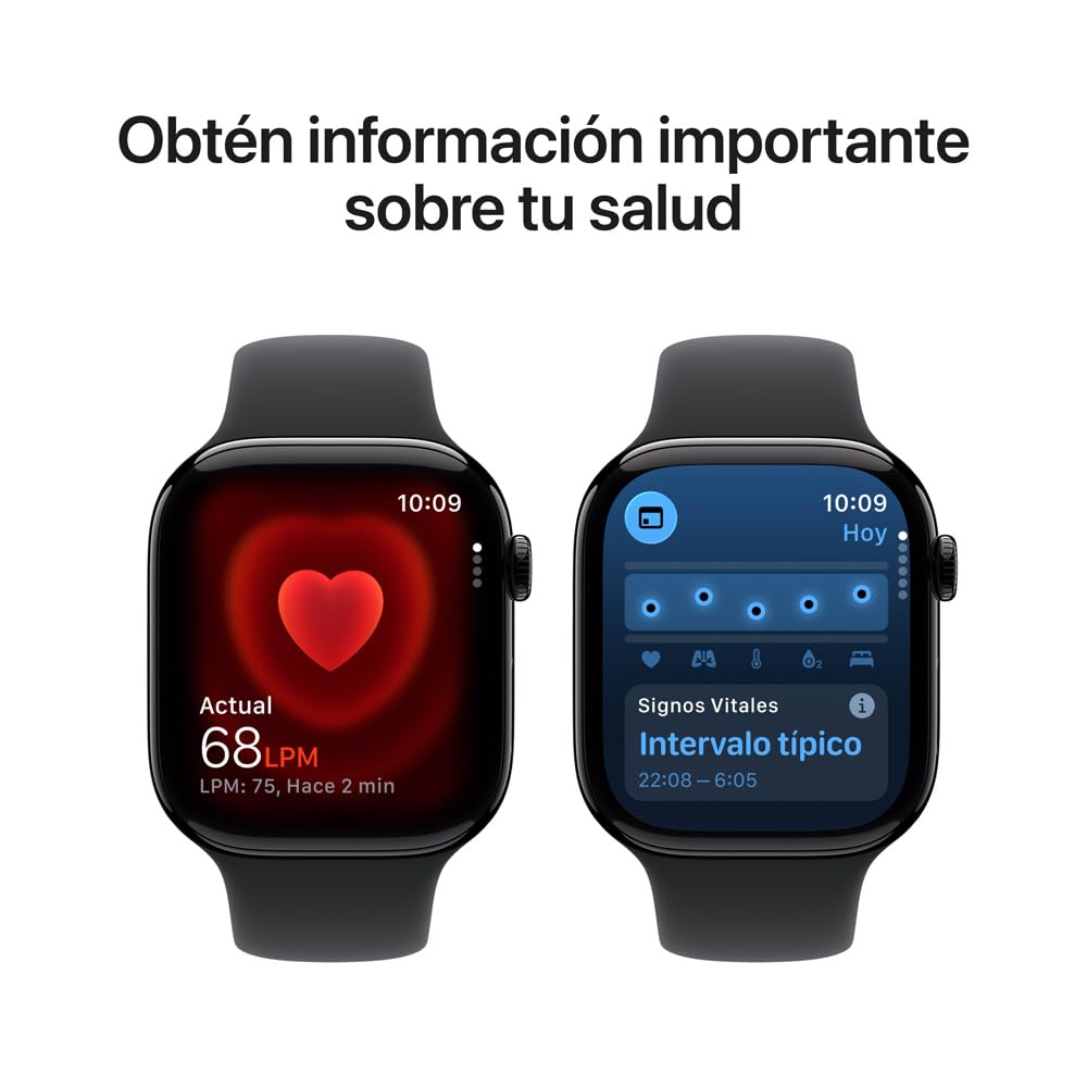 Reloj Inteligente Apple Serie 11 Aluminio Negro Azabache 46 mm Correa Deportiva Negra