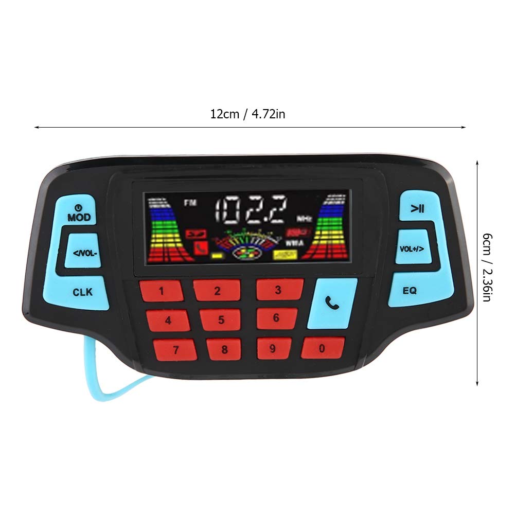 Radio Moto,Altavoces Estéreo De Motocicleta, Impermeable Moto BT Reproductor De Mp3 De Altavoces Estéreo De O Portador De Tarjeta USB TF De Altavoces Estéreo De O