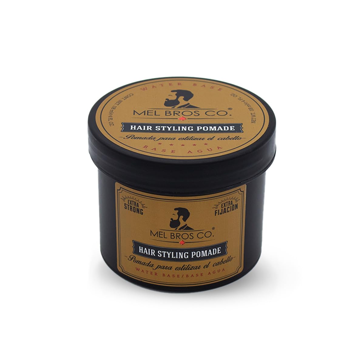 MEL BROS CO. - Hair Styling Pomade - Pomada para estilizar el Cabello. Base Agua. (4 oz / 118 ml, Extra Fijación)