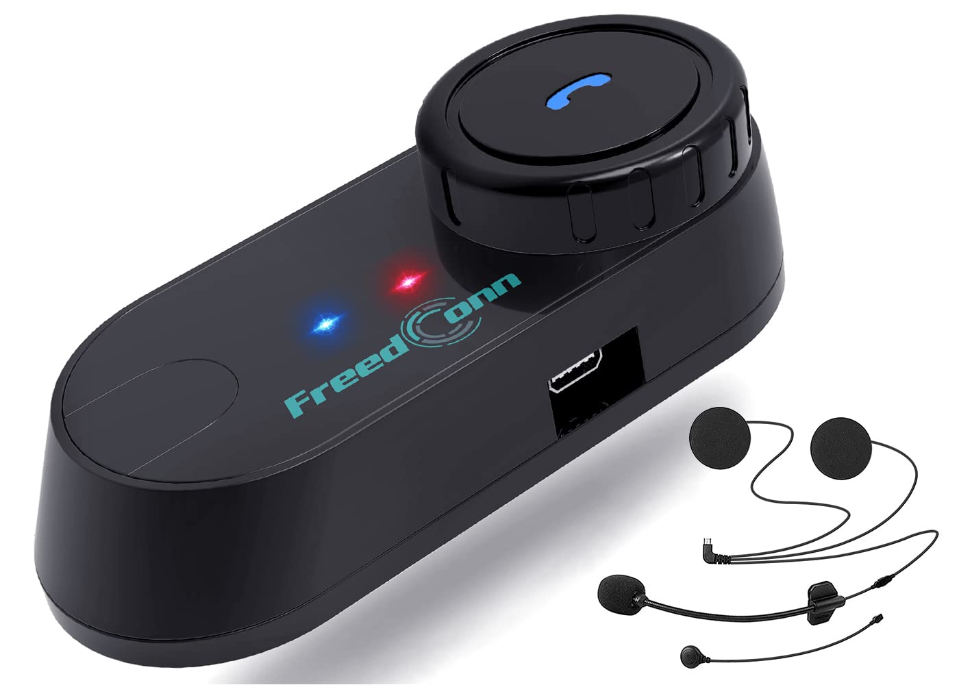 FreedConn T COM VB - Auriculares Bluetooth para motocicleta, intercomunicador de casco de 2 vías 800 m con música compartida, altavoces de sistema de comunicación universal, accesorios de moto