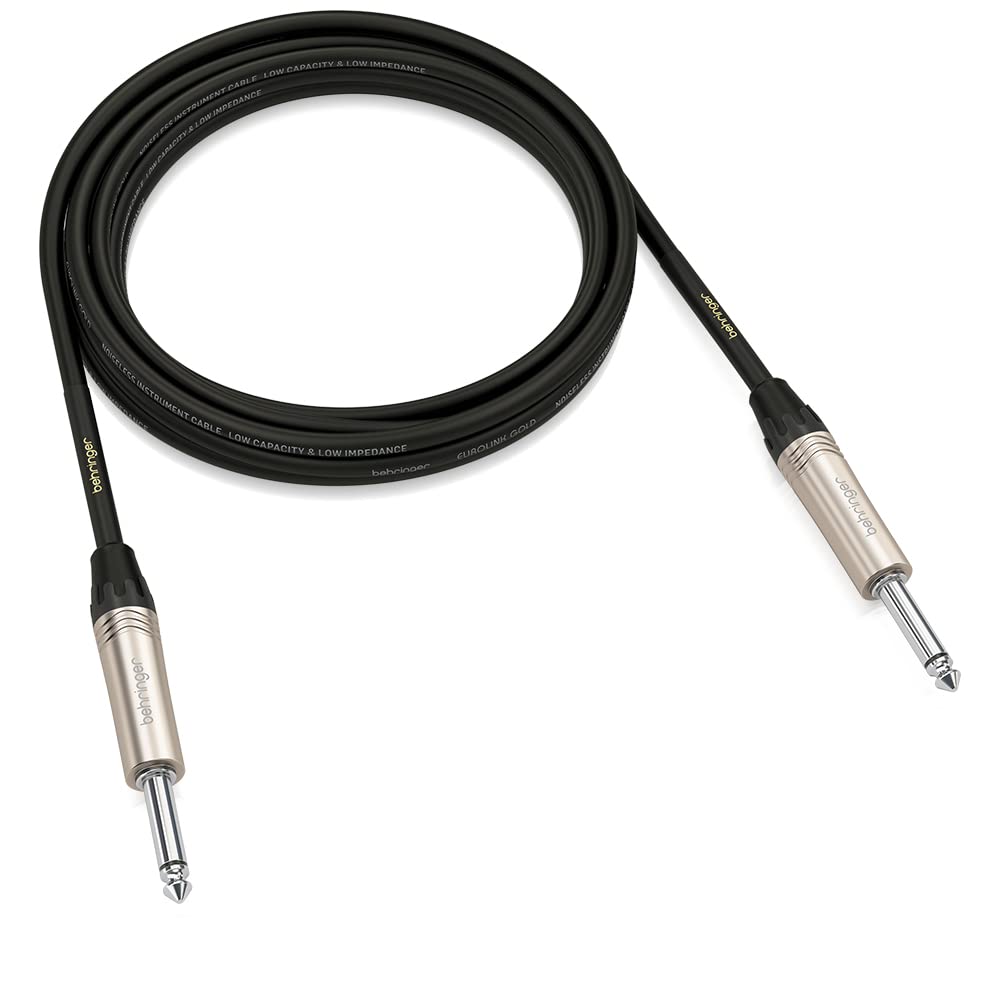 Behringer GIC-300 Cable para instrumento, Negro/Plateado