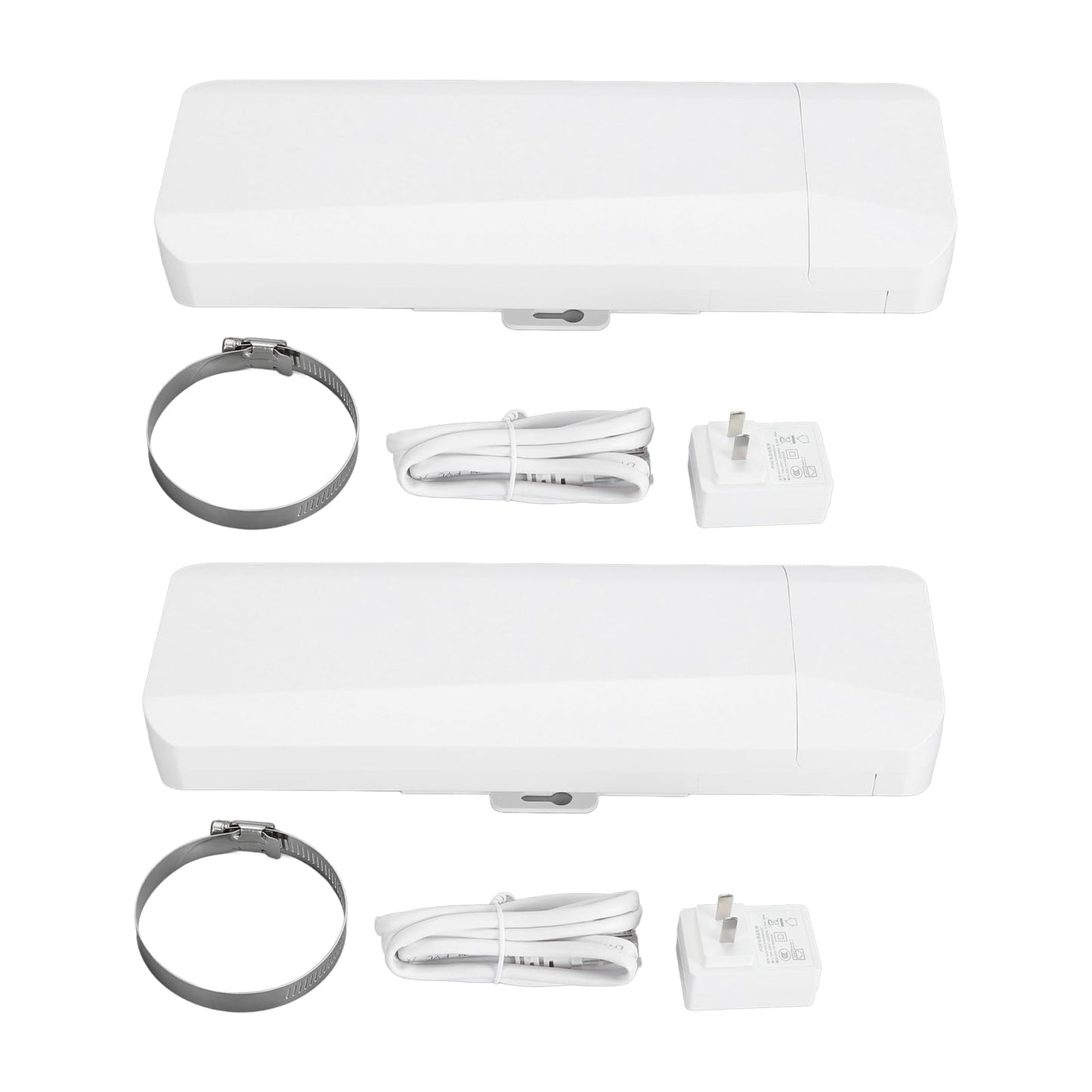 Puente Inalámbrico para Internet Satelital Starlink, Puente WiFi Punto a Punto 5.8G, 3KM Larga Distancia, 2 Puertos LAN RJ 45 Puente WiFi Ethernet con Antena Alta Ganancia de