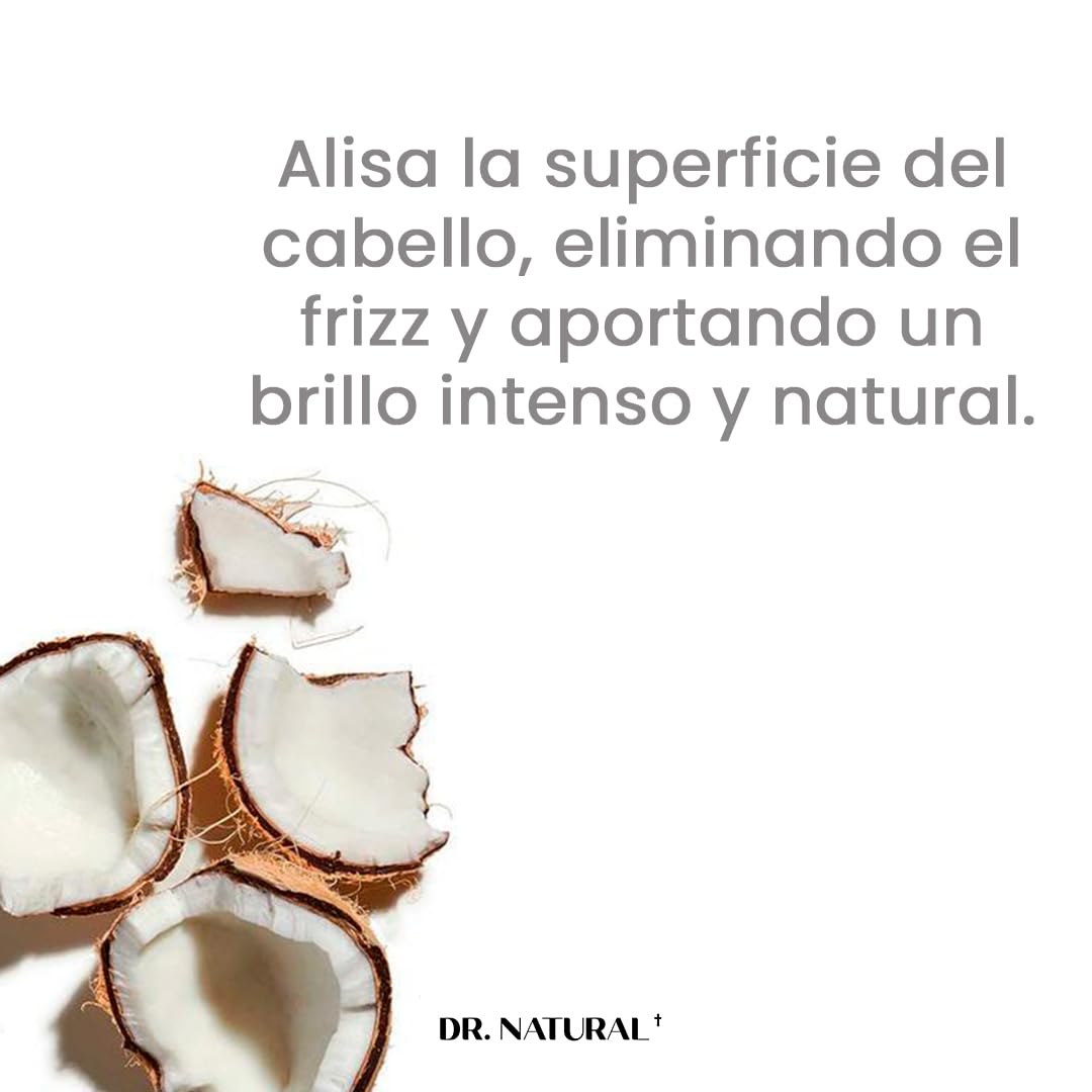 Dr. Natural Spray Desenredante para Cabello Leave in Conditioner Natural, Orgánico y Vegano | Acondicionador sin Enjuague sin Sulfatos y Parabenos | Con Manteca de Karité, Lavanda, Aceite Oliva y Coco