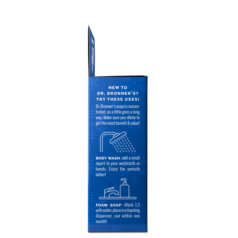 Dr. Bronner's | Set de regalo de jabones de castilla concentrados y versátiles en travel size; 3 aromas: Menta, Almendra y Sin Aroma