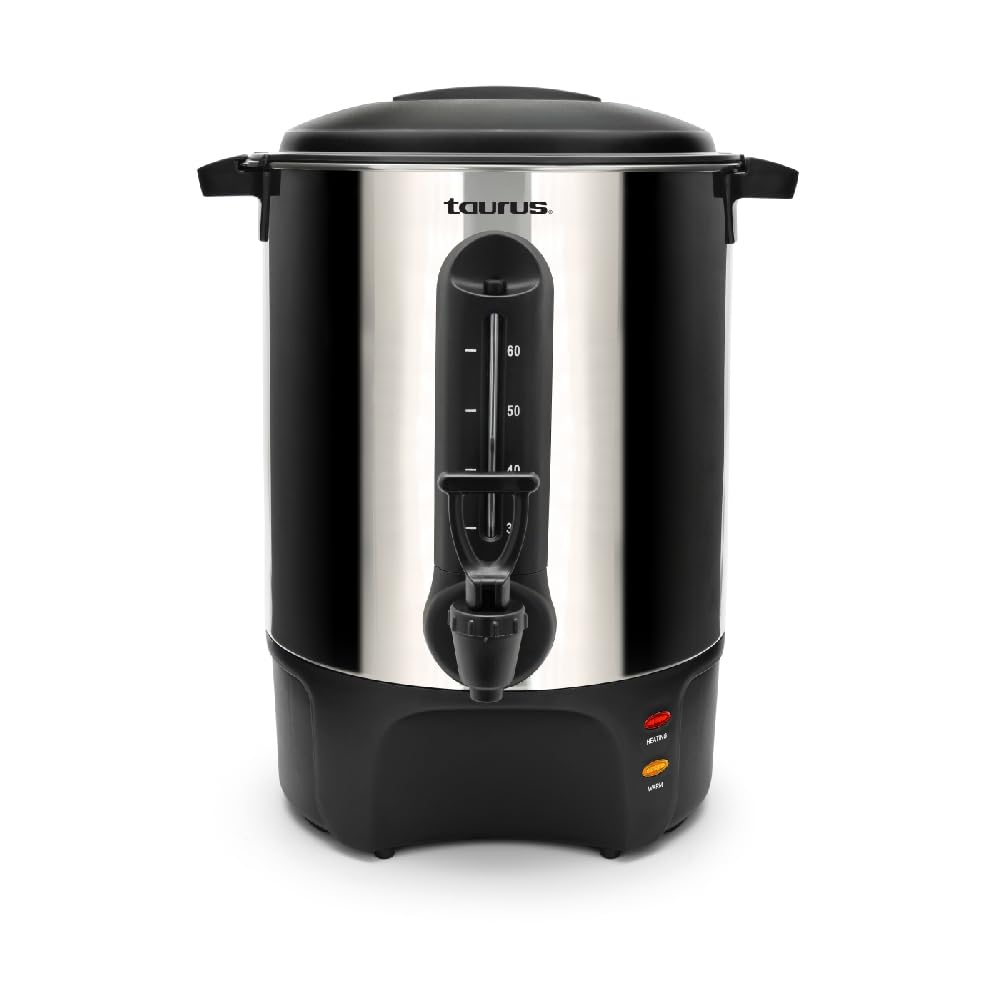 Cafetera Percoladora Taurus Acero Inoxidable 60 Tazas con Indicadores Luminosos