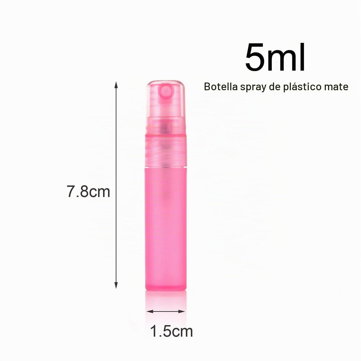 Elfenstal - 24 botellas de 5 ml de 5 ml, atomizador vacío, botella de plástico mate, rellenable, fragancia perfume, botella de muestra, paño limpio para viajes, fiesta, maquillaje, pipeta de 3 ml