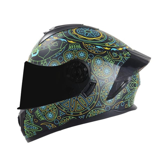 Casco Para Moto Integral BOSTON - Casco Motocicleta Marca EDGE - Visor Doble ANTIVAHO - Cascos Para Motos Certificados Dot Moto - Accesorios Para Moto Motocross Motocicleta Mujer Hombre Cascos De Moto