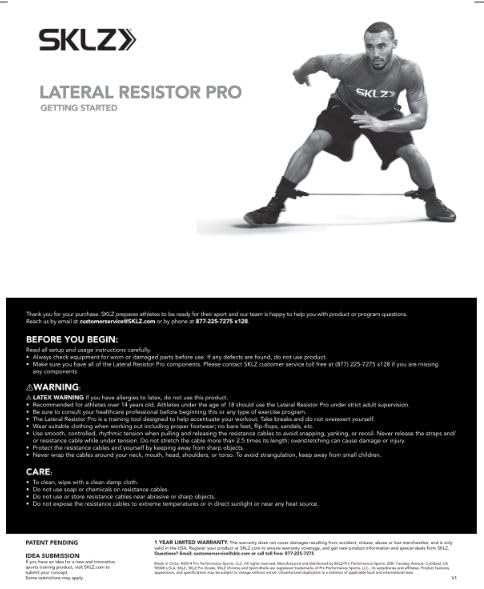 Entrenador de Resistencia Lateral SKLZ Cromado Ajustable para Posición