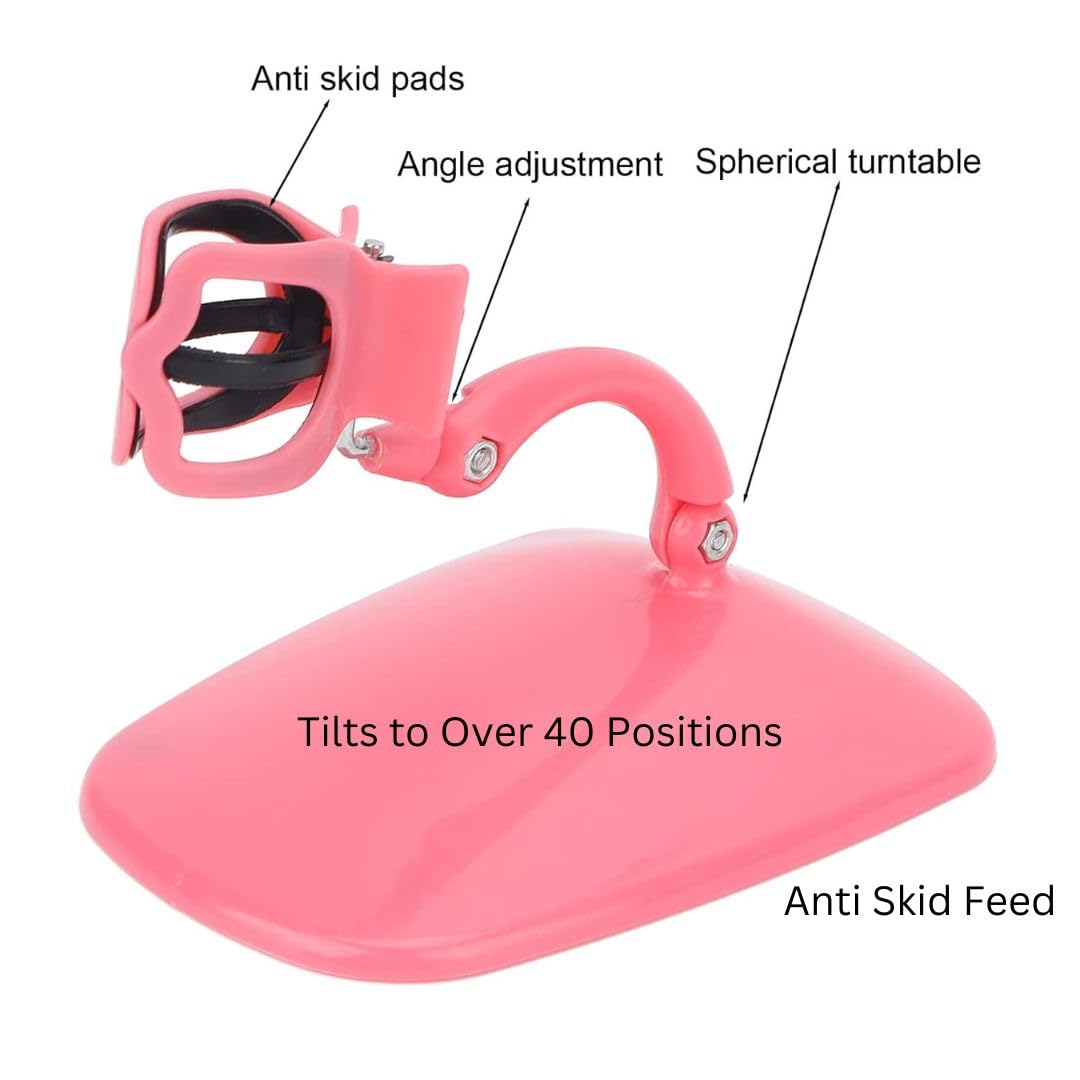 Soporte para botella de esmalte de uñas, soporte inclinado antiderrames para pintura de uñas, herramienta de arte de uñas de agarre y punta, accesorio de esmalte de uñas rosa para manicura y pedicura