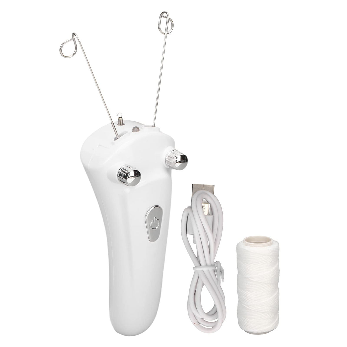 Depilación Facial con Rosca, Máquina de Enhebrar Eléctrica Inalámbrica con Carga USB con Luz LED, Depiladora de Mano de Algodón para la Cara de las Mujeres para el Brazo del Labio