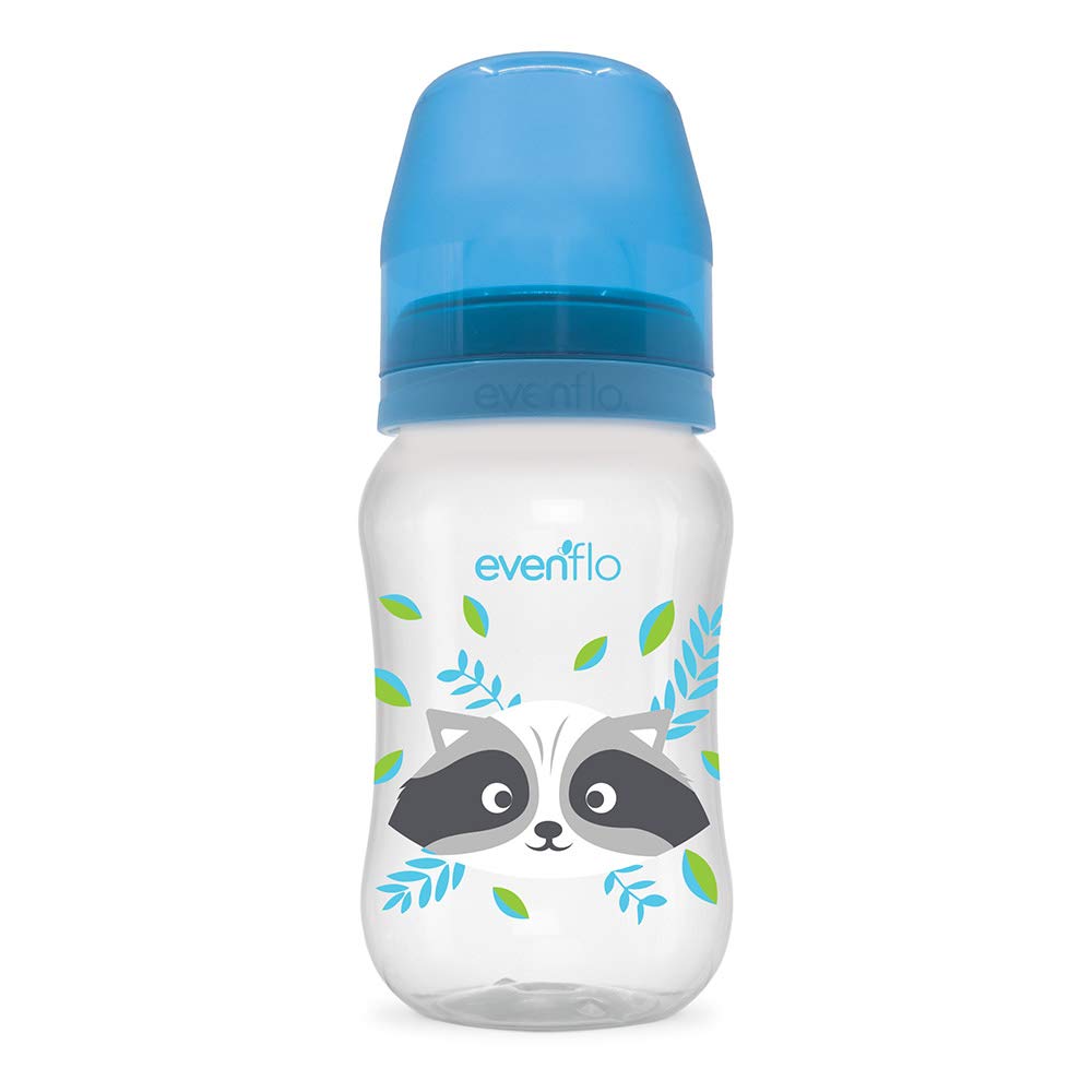Biberón Evenflo Azul Anticólicos Cuello Ancho Niño 9oz/270ml 3 Piezas Flujo Medio