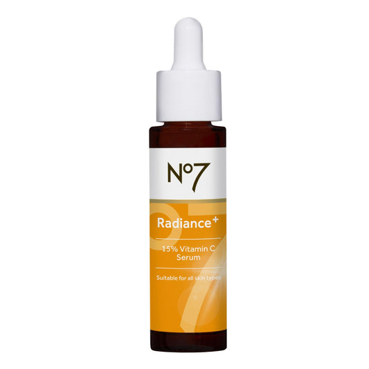 No7 Radiance+ 15% Vitamin C Serum- Vitamin C Glow Boosting Serum for Face - Anti Aging Facial Treatment for Dark Spots to Hydrate Your Skin (1 oz)