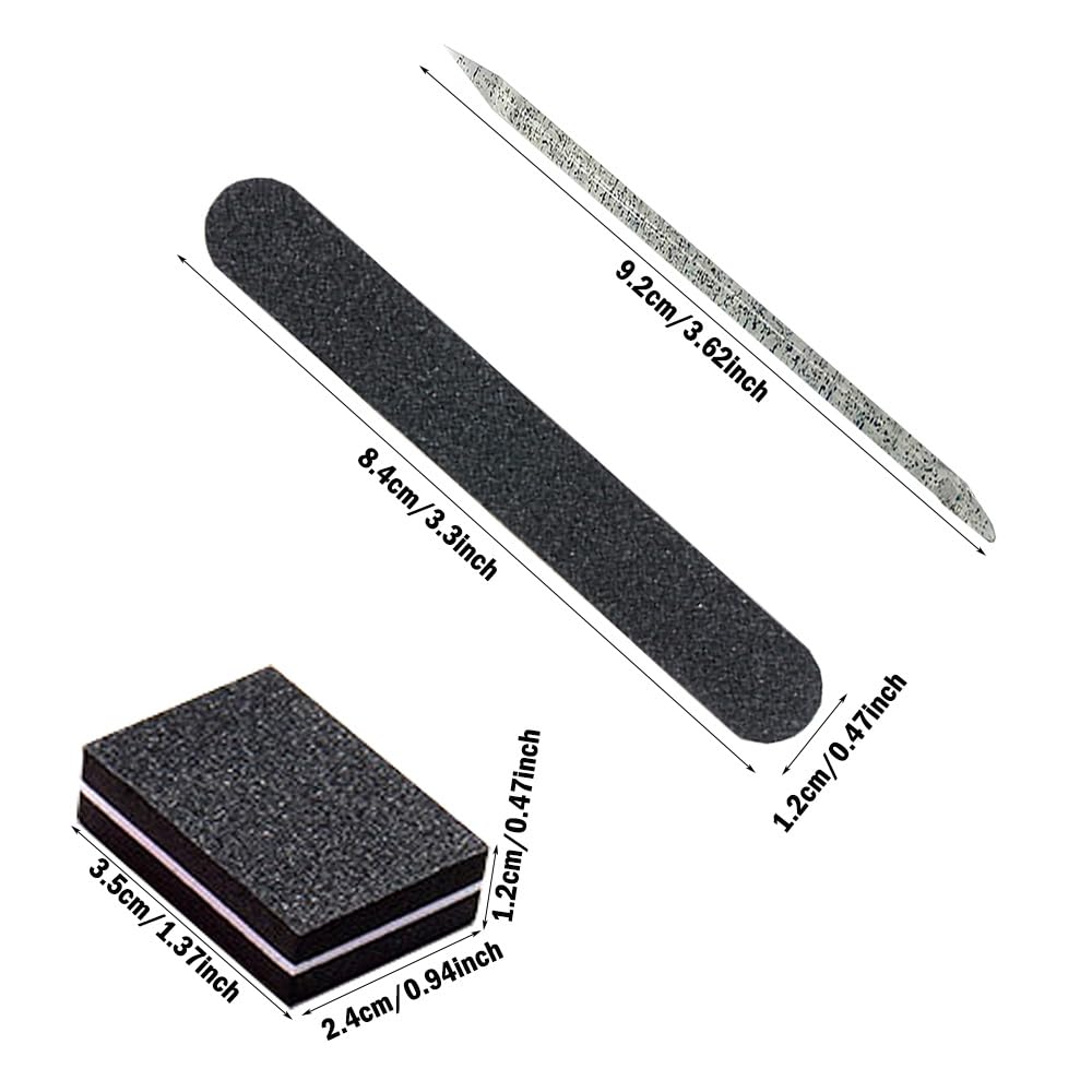 Kit de Herramientas para Uñas Postizas IIXOXII Rosa con Mini Pulidores y Limas Desechables
