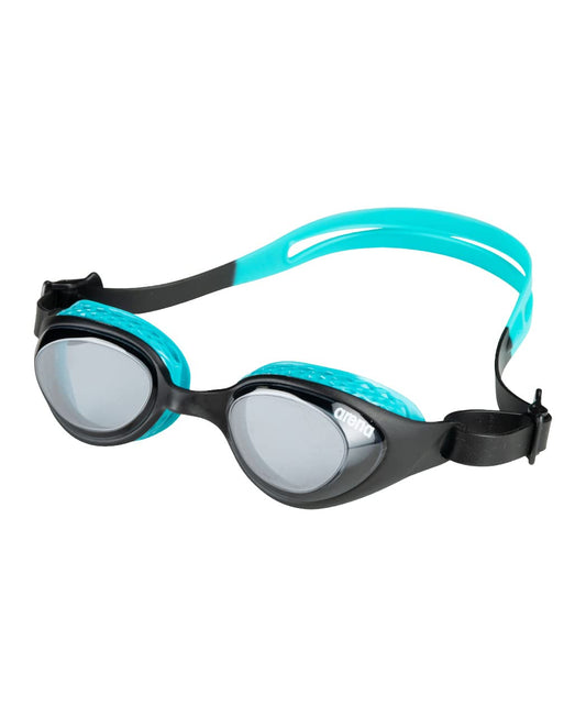 Arena anteojos de aire unisex para niños con ajuste perfecto, sellado de aire, revestimiento antivaho, lente sin espejo, correa ajustable, color ahumado/negro, talla única