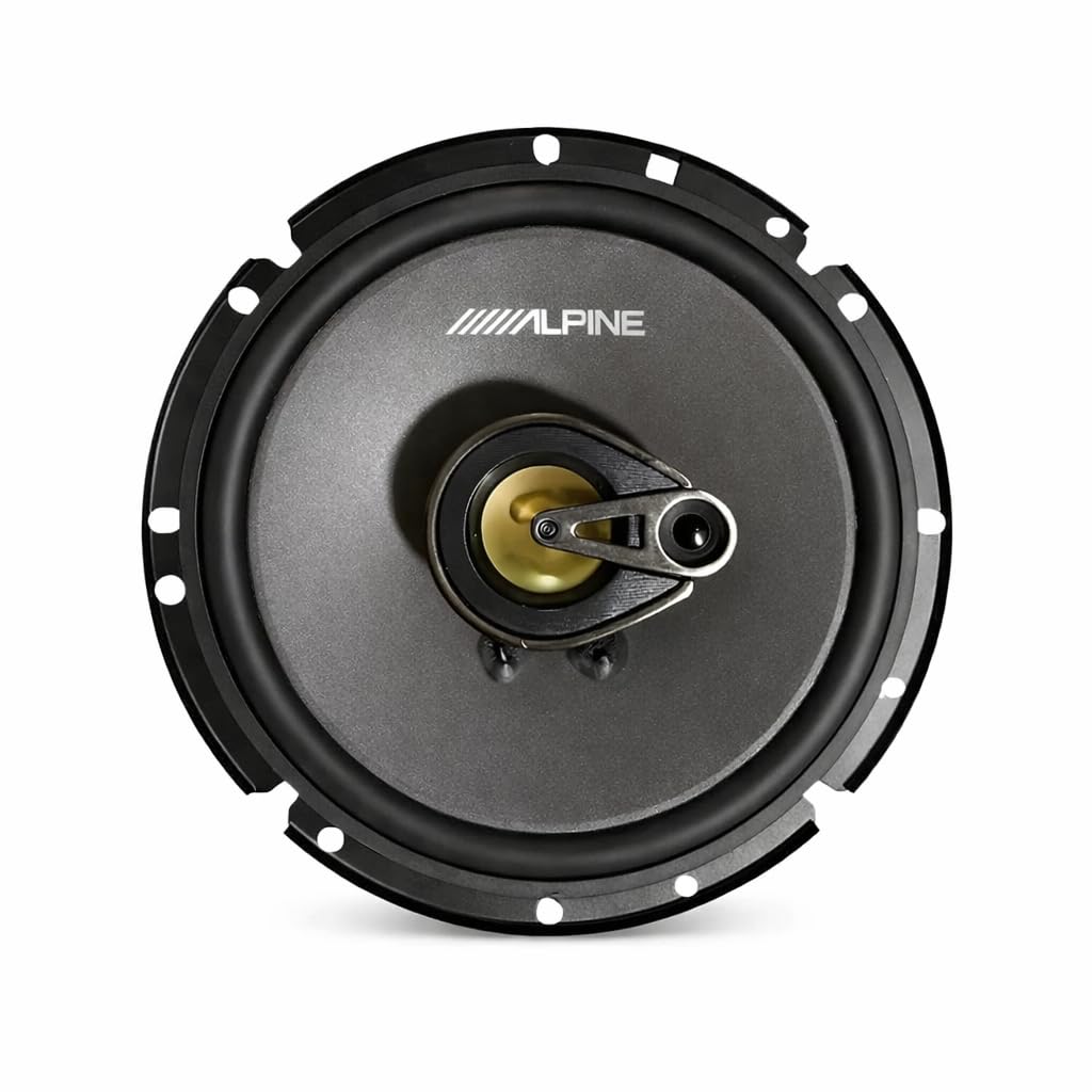 Alpine SPB-65 Bocinas 6.5” Coaxiales de 3 Vías – 150W Máx / 50W RMS, 4Ω – Audio Potente y definido, Ideal para Sistemas de Sonido automotriz de Alta Calidad