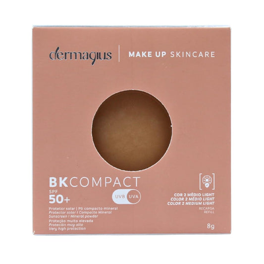 Dermagius BK Compact FPS 50+ Protector Solar en Polvo Compacto Tono 2 Medio Claro de 8 g (Tono 2)