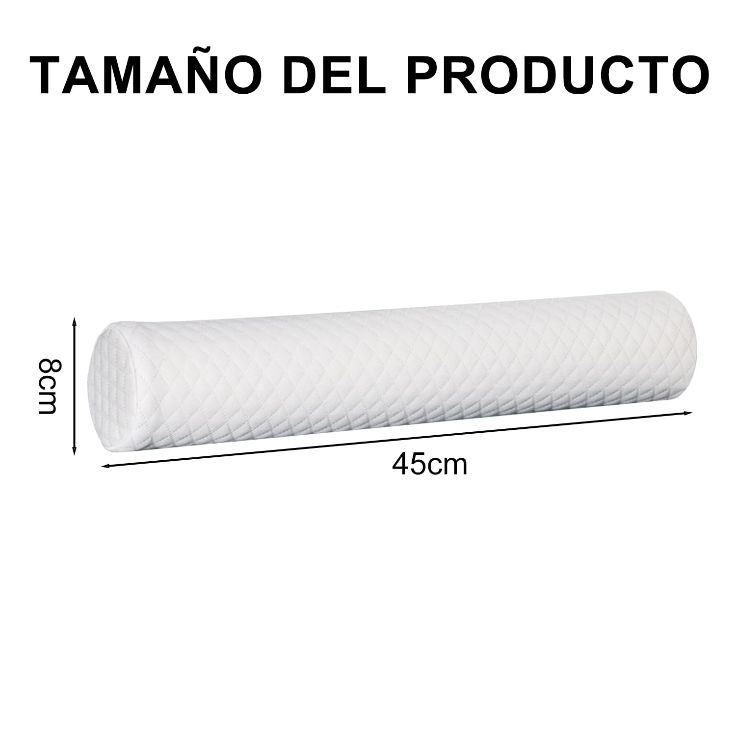 Almohada de Espuma viscoelástica para Cuello Cervical, Almohada Cilíndrica Cervical, Almohadas Enrollables para el Cuello para Dormir con Funda Extraíble Lavable