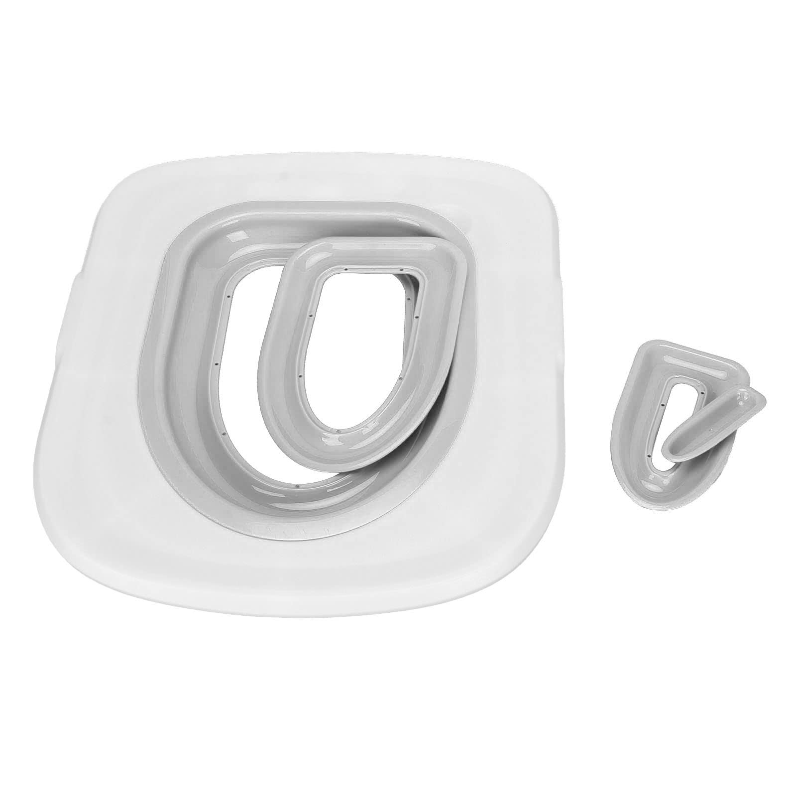 HEEPDD Asiento de Inodoro para Gatos, Entrenador de Inodoro Gatos Reutilizable Universal Gatos y Gatitos (Bandeja Blanca, 1 Soporte Interior Gris)