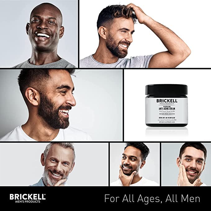 Brickell Men's Products Brickell - Crema antienvejecimiento para hombre, natural y orgánica, aroma de vitamina C