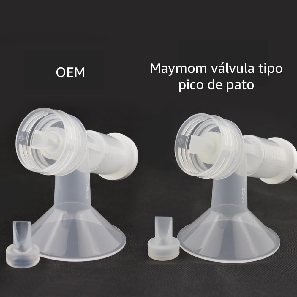 Válvulas tipo pico de pato Maymom compatibles con extractores Ameda MYA Joy y Purely Yours; empaque comercial sellado de fábrica