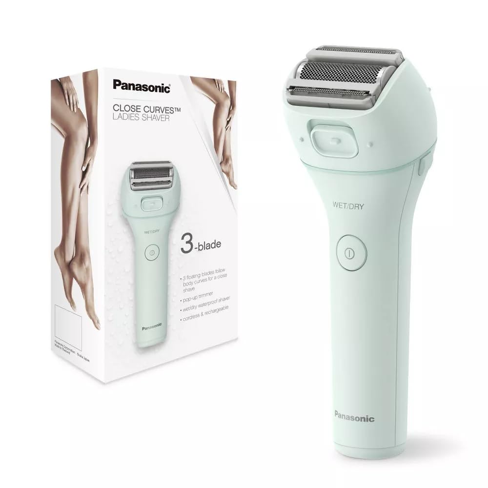 Afeitadora Eléctrica Panasonic Menta de 3 Cuchillas con Recortadora Emergente para Mujer