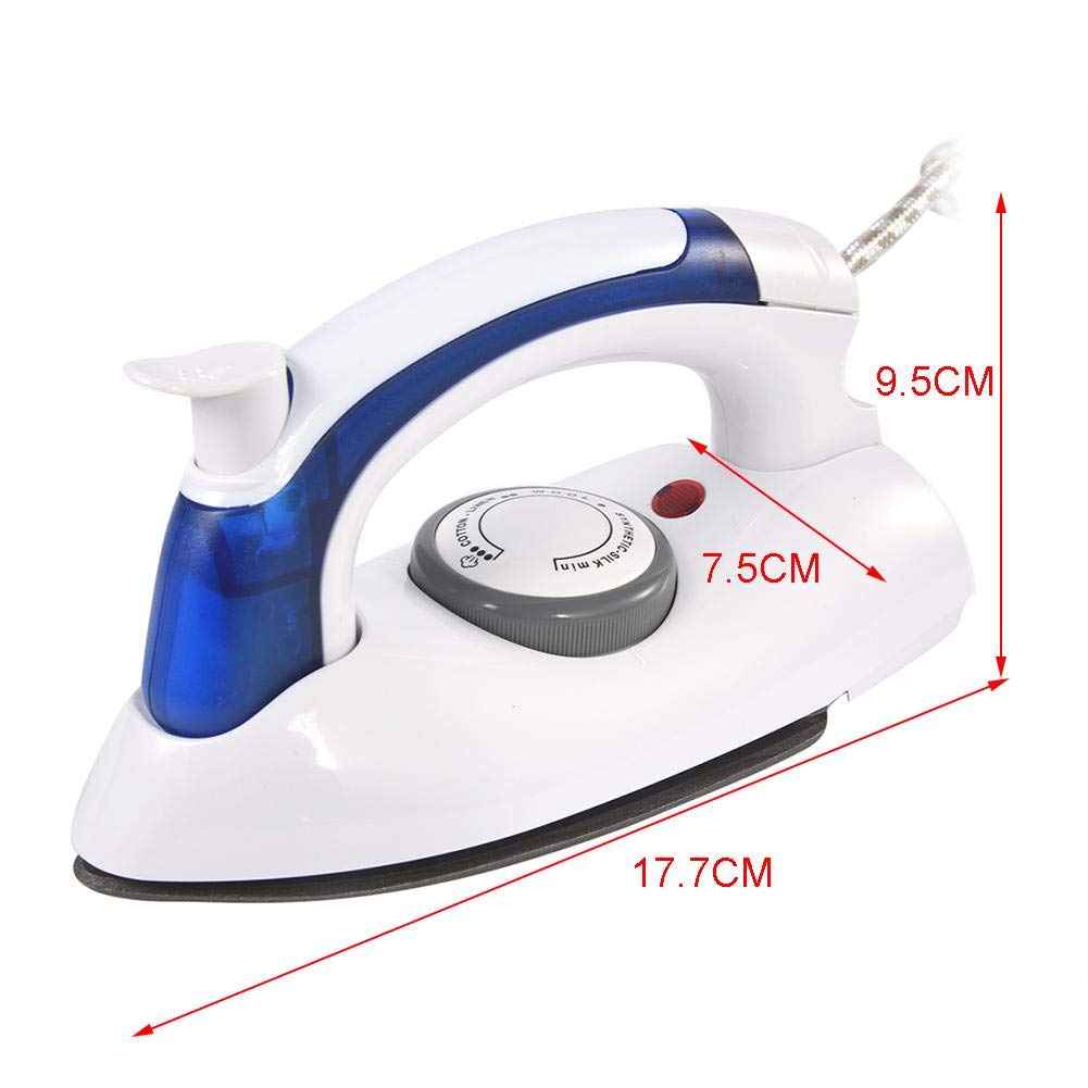Hztyyier Mini Plancha de Vapor para Ropa, Plancha de Viaje de Vapor de Mano Plegable, Control de Temperatura, Calentamiento Rápido, Planchado en Seco Y Al Vapor(US Plug)