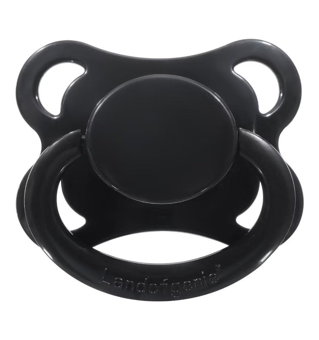 Landofgenie - Chupetes grandes para adultos, tamaño grande, con forma de luna, color negro