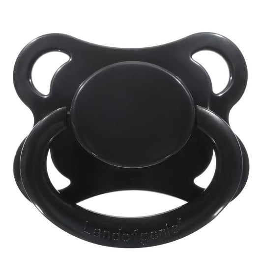 Landofgenie - Chupetes grandes para adultos, tamaño grande, con forma de luna, color negro
