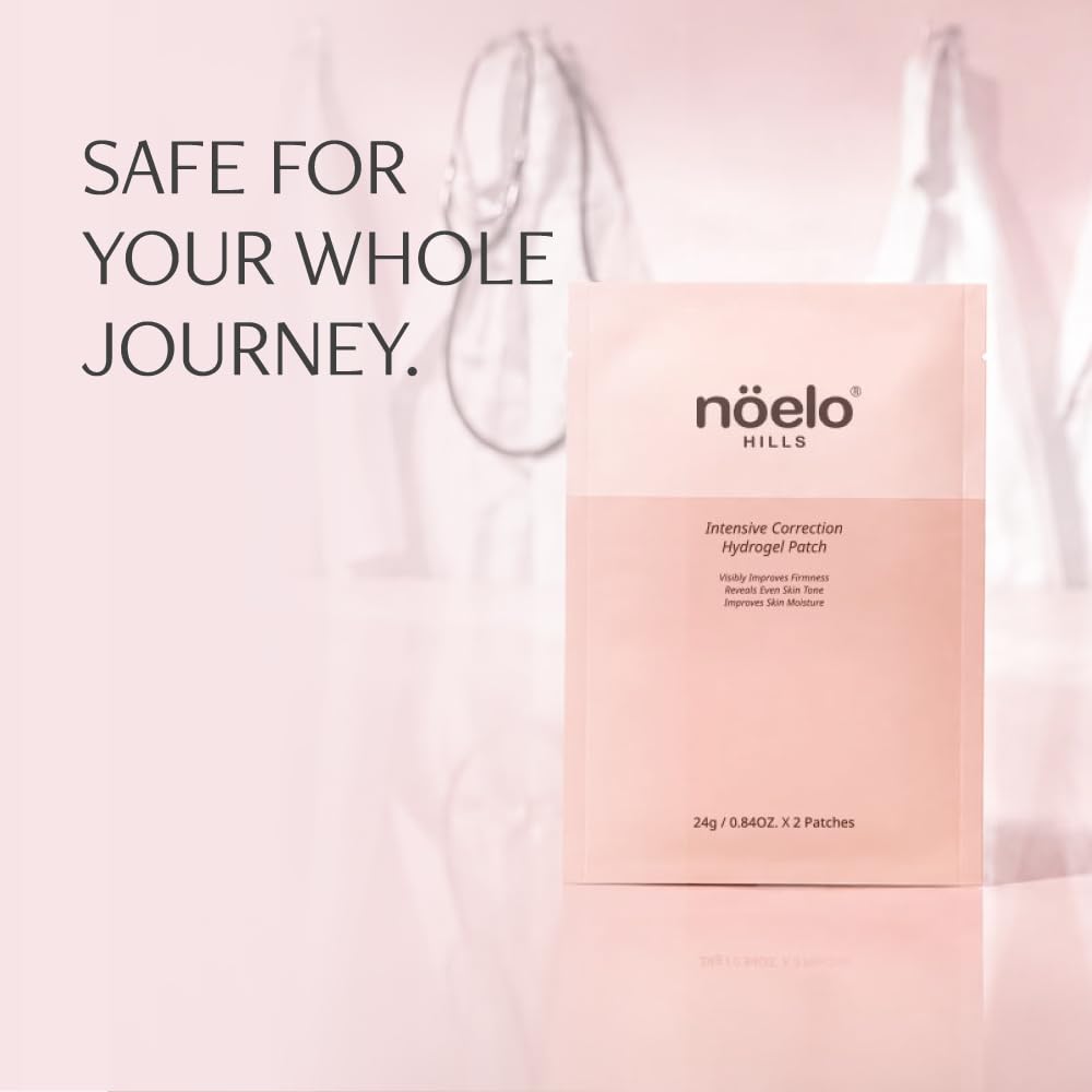 Noelo Hills Parches de hidrogel avanzados para estrías durante el embarazo y el posparto - Cuidado de la piel coreano clínicamente probado (4 unidades de 50 ml)