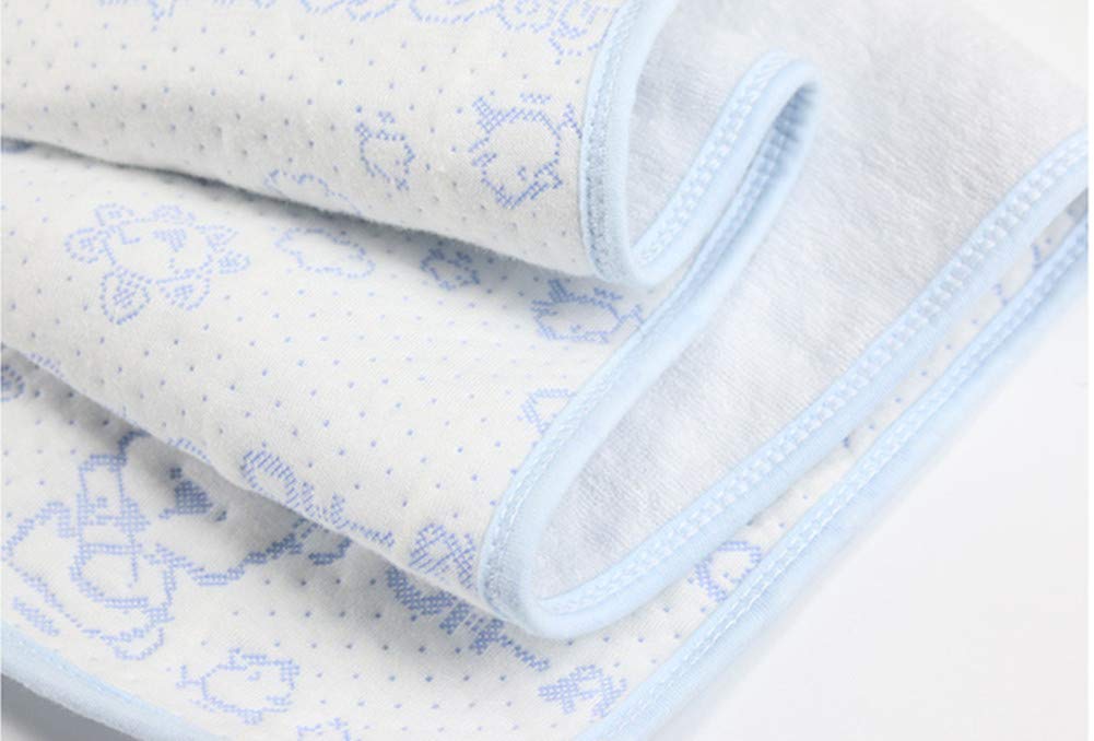 Cambiador de Pañales Monvecle impermeable algodón lavable reutilizable Blue Bear 2pcs Medium para Bebé