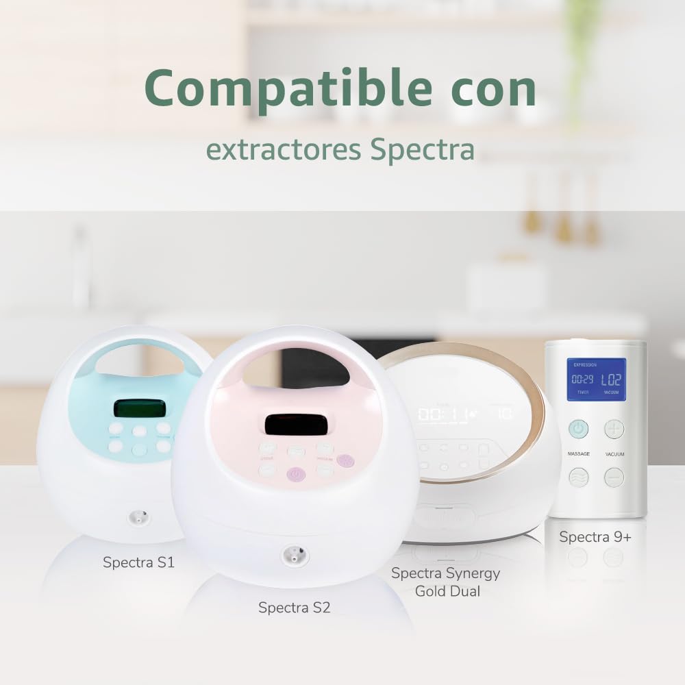 Piezas de repuesto Maymom compatibles con Spectra S1, S2 y Synergy Gold. No son piezas originales de Spectra S2. Reemplazo de válvula tipo pico de pato y membrana de silicona, 6 piezas (blanco).