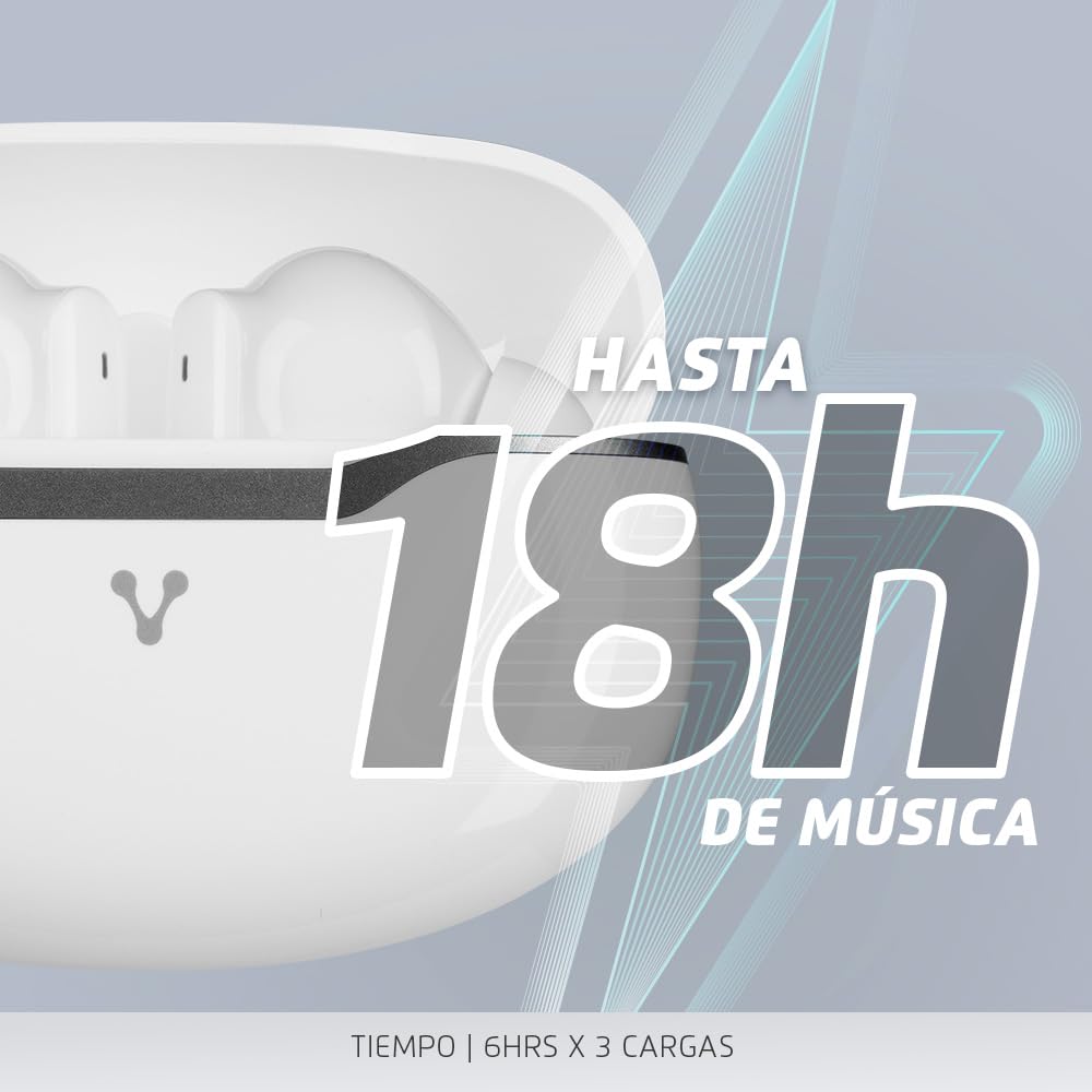 Audífonos Inalámbricos Vorago ESB-450 Bluetooth Negro con Modo Juego y Sonido Personalizado