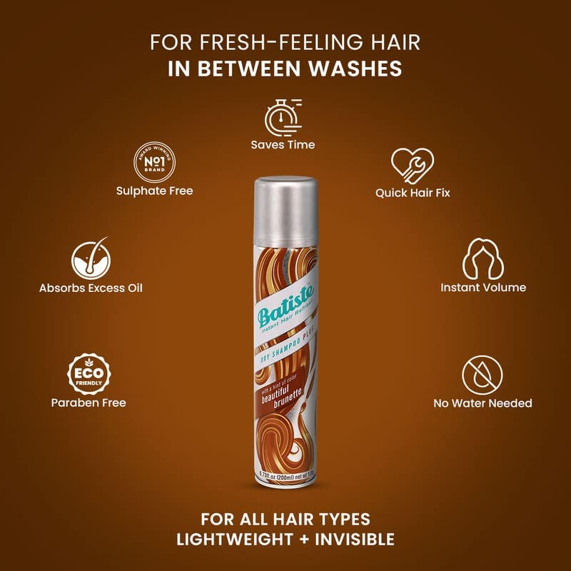 Batiste Dry Shampoo, Beautiful Brunette, 6.73 Ounce