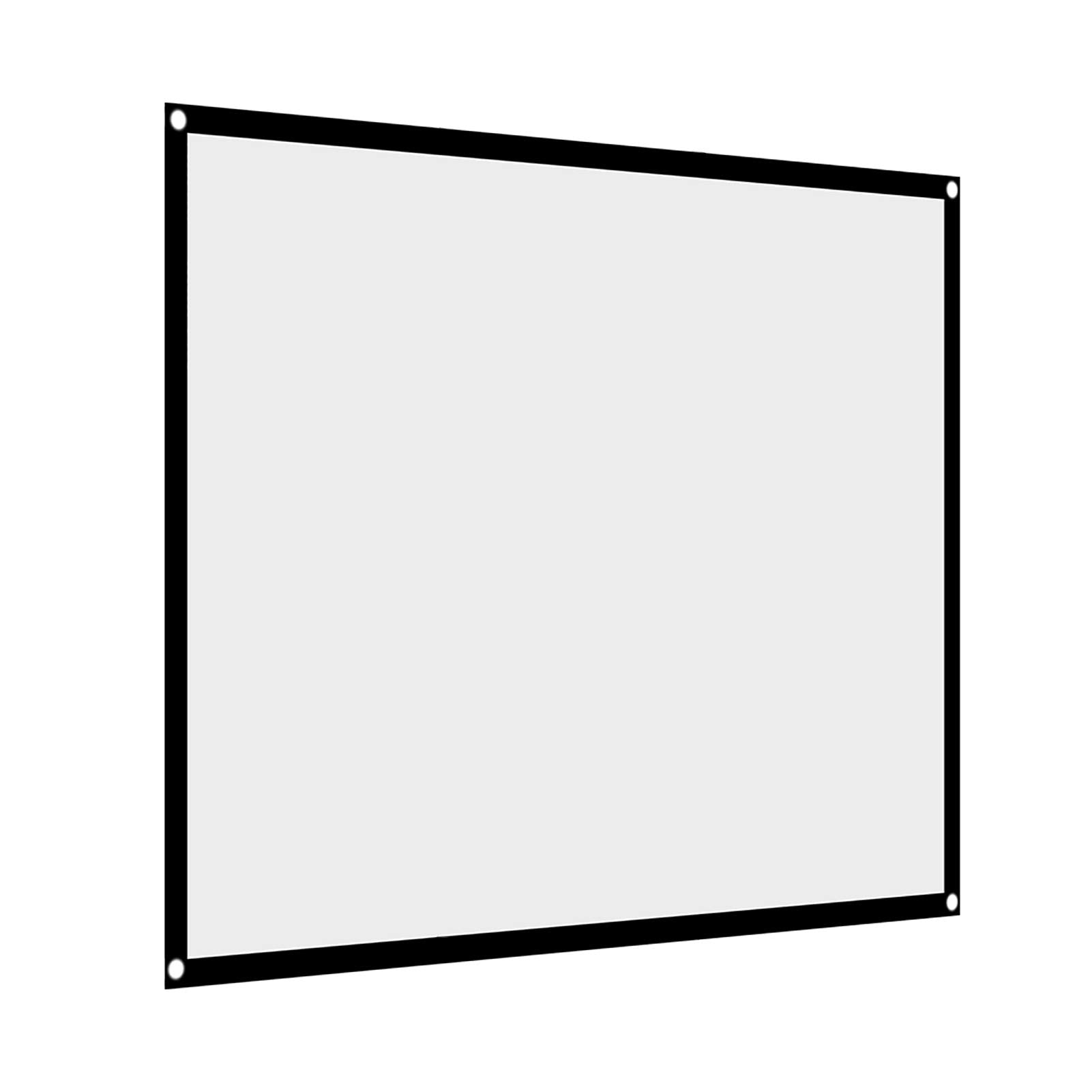 Yosoo- Pantalla de proyección de Cortina del Blanca no Plegable portátil de 60-100 Pulgadas, 4: 3(72 Pulgadas)