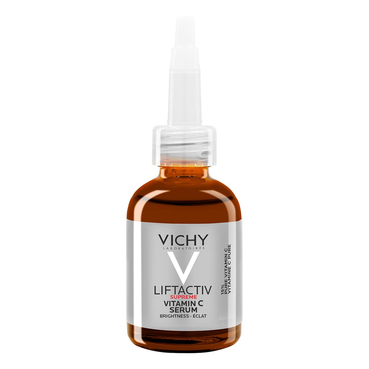 Serum Anti-Oxidante Vitamina C Vichy Liftactiv Supreme 20 ml + Minéral 89 Contorno de Ojos - Gel con Ácido hialurónico y Cafeína pura, alisa, hidrata e ilumina, sin fragancia, para piel sensible.
