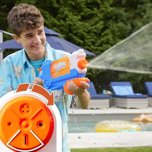 Lanzador de Agua Hasbro Nerf Flip Fill Azul con 5 Formas de Rociar y Tanque de 887 ml para Niños y Niñas