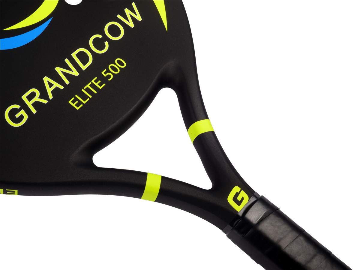 GRANDCOW Pala de tenis de playa de fibra de carbono con núcleo de espuma viscoelástica EVA (negro)