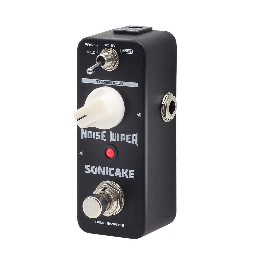 SONICAKE - Pedal de efectos de puerta de ruido, supresor de pedal de guitarra, limpiaparabrisas, pedal de efectos de guitarra, 2 modos de derivación real