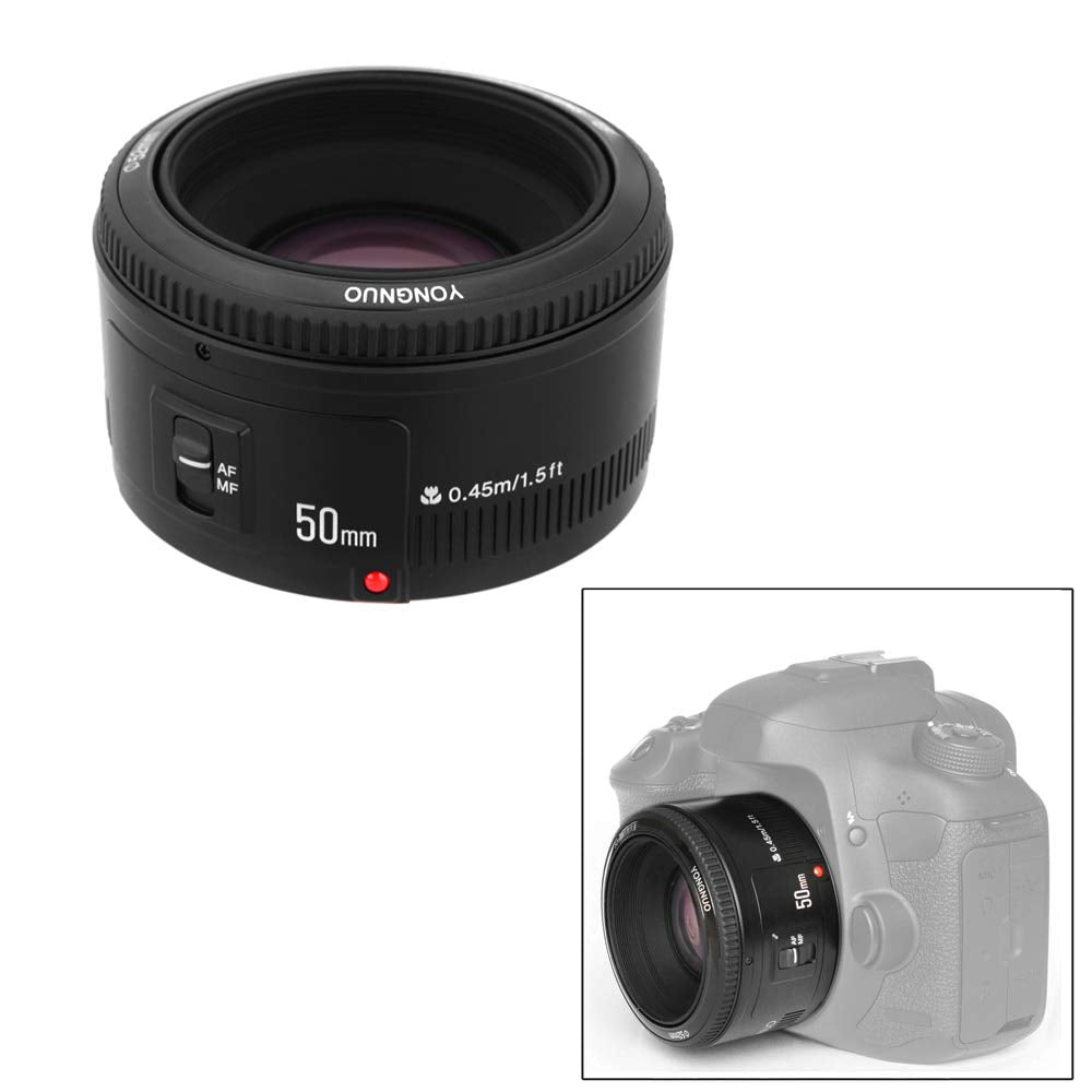 YONGNUO YN50 mm F1.8 Lente Prime estándar de Gran Apertura Lente de Enfoque automático Compatible con Canon EF Mount Rebel DSLR (CXK5648617516965WD)