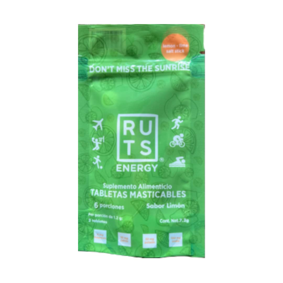 Electrolitos Masticables RUTS Energy Lima-Limón Caja 12 Sachets