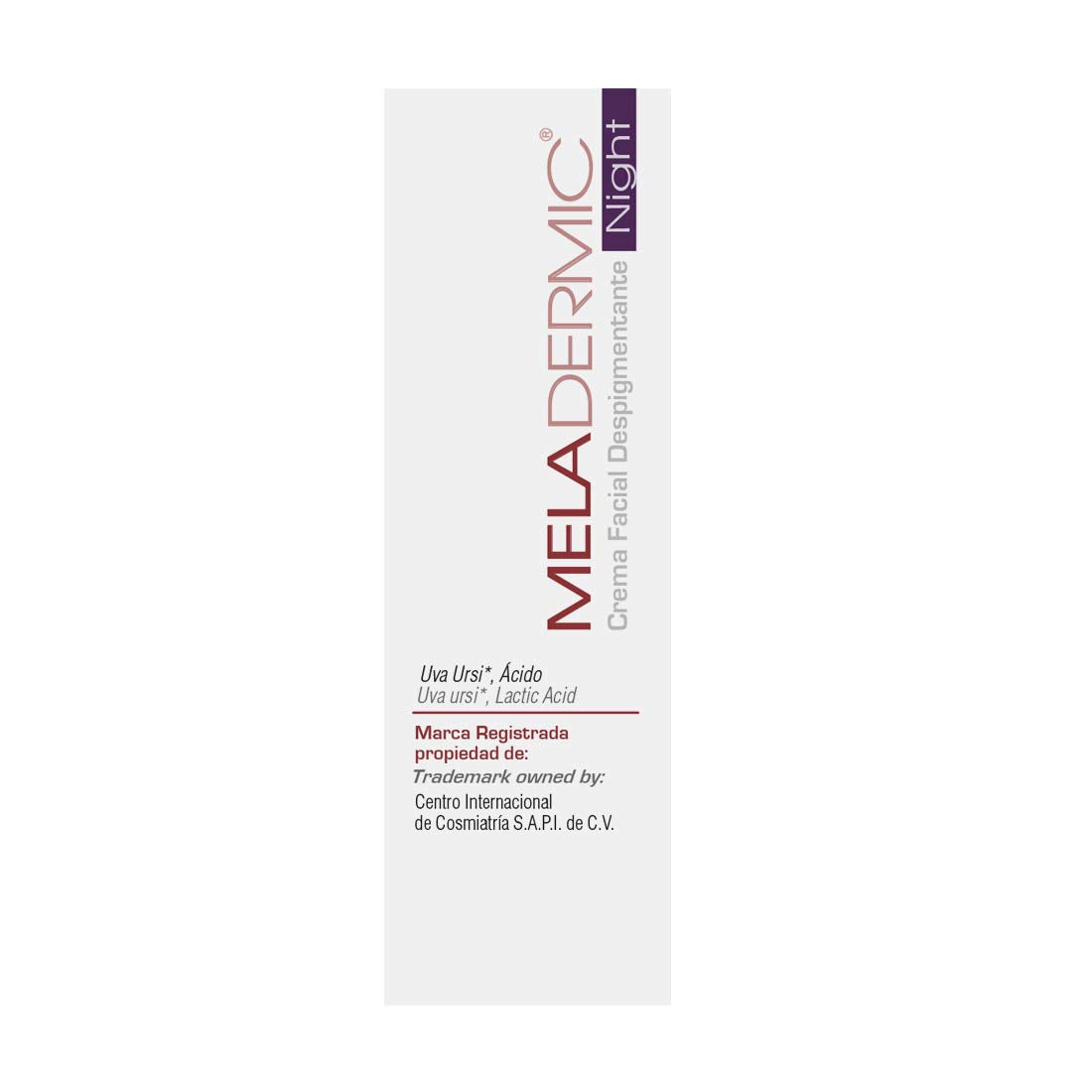 MELADERMIC Night Crema Facial Despigmentante de Noche | Unifica el Tono de Piel | Disminuye la Apariencia de Manchas | Hidratación Profunda | Antimanchas con Ácido Láctico | 25 gr