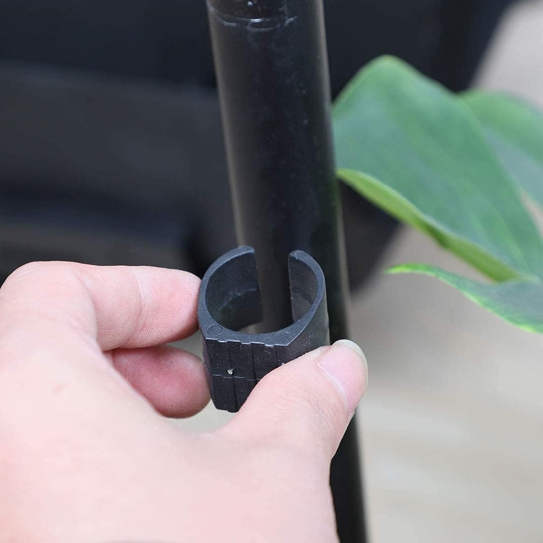 20 tapas de pie para silla con forma de U de 30 mm de diámetro (negro)